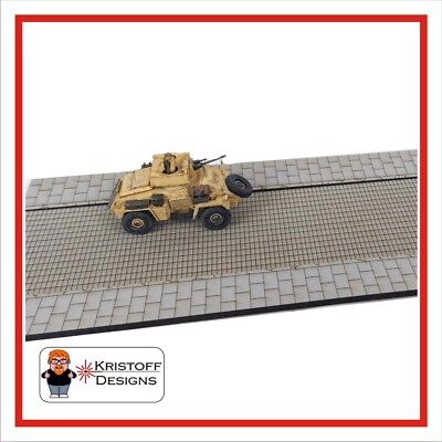 00 Maßstab 1:72 MDF Modell Straße und Gehweg bemaltes Gelände (A)