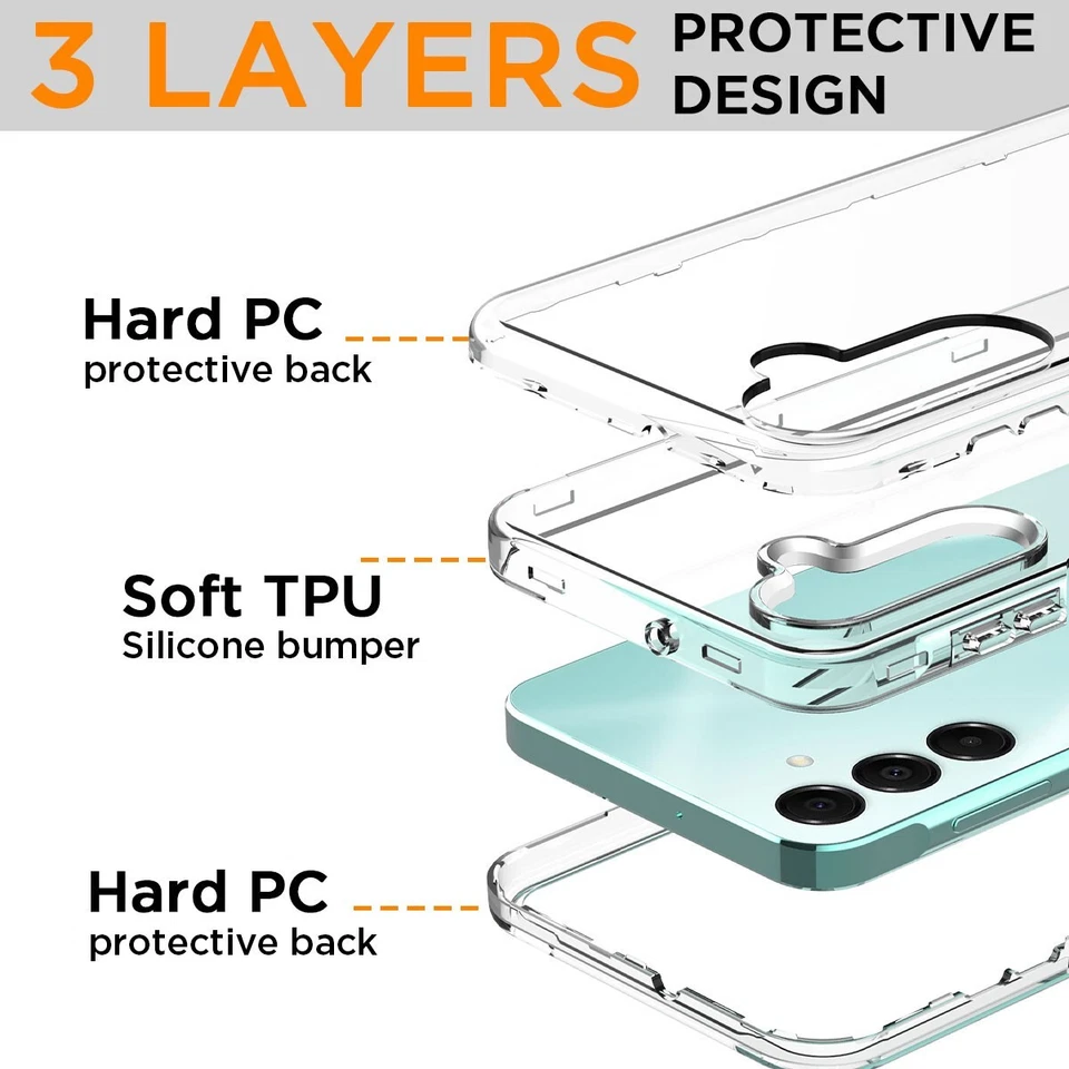 For Samsung Galaxy A16 5G Clear Protective Shockproof Anti-Yellowing Case Cover - Image 4 of 4