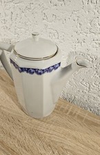 Alte 🫖 Kaffeekanne ☕️ Große Porzellan Kanne Goldrand Vintage 2. Wahl 