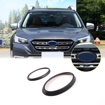 #ad Matte Black Front amp; Rear Emblem Badge Trim Ring For Subaru Outback 2021 US $19.99