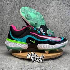 Nike Alpha Huarache Elite 4 Baseball Metal Size 14 Men Black Teal Pink DJ6521-00