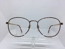 Vintage On-Guard Eyeglasses 046 Southwestern Round Tortoise Black Gold Metal