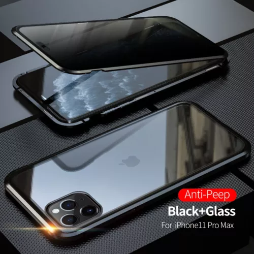 360 Magnetic Protection Privacy Double Glass Case For iPhone 16 15 14 Pro Max 13 - Picture 13 of 31