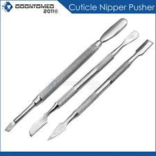 Rust Free Manicure Pedicure Cuticle Pusher Cleaner Trimmer 3 Pc Nail Care Tools