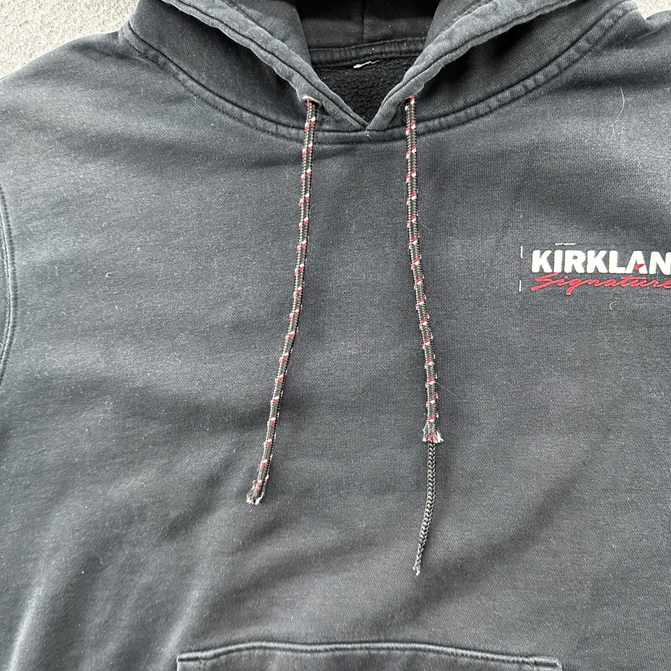 Kirkland Costco Hoodie Mens L Logo Long Sleeve Hooded Jacket Pullover