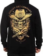 Sullen Ink Slinger Hoodie Goth Tattoo Skull Guns Men's Alternative SCM5877