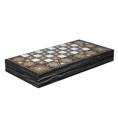 Holz Perlmutt Design Backgammon Set 20 Zoll