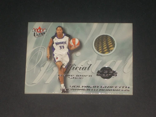 2000 WNBA Fleer Ultra, Yolanda Griffith, Feel The Game shoe card, 2-COLOR Card!!