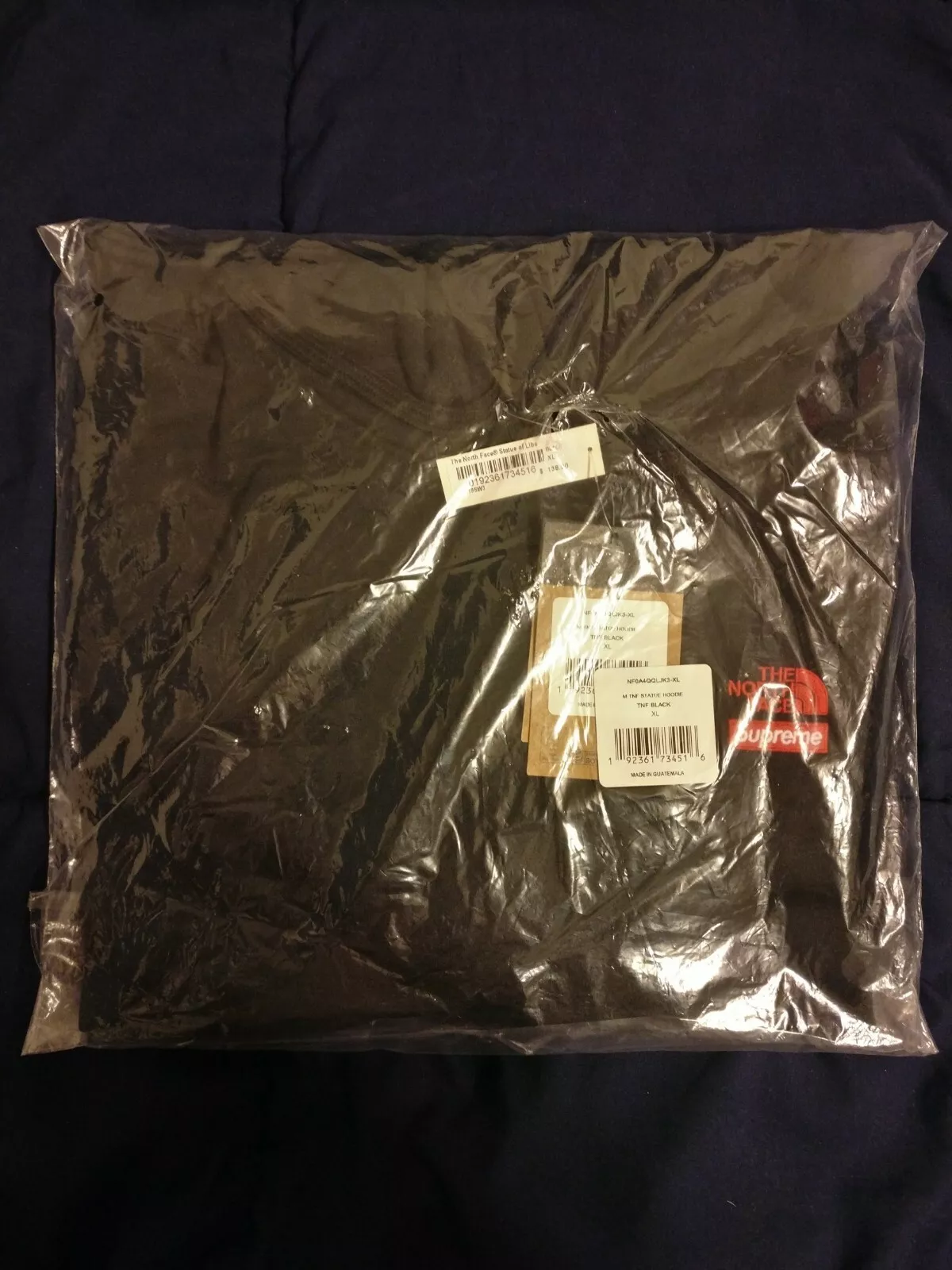 Supreme x The North Face Statue of Liberty Hooded Sweatshirt Black XL NEW 100%DS