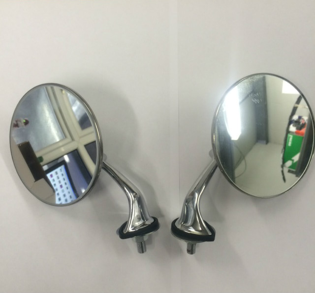 Set De 2 Rétroviseurs Vélo Chromés - Aluminium, Montage Custom, Neuf