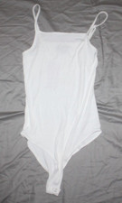 Wild Fable White Ribbed Tank Body Suit Size Small