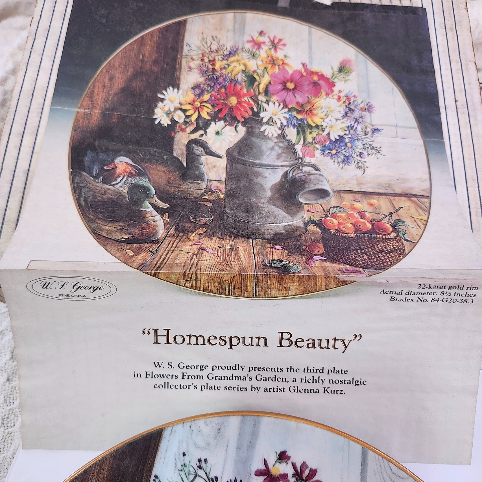 W.S. GEORGE *HOMESPUN BEAUTY* Grandma's Garden Series Signed/Numbered - COA image 8