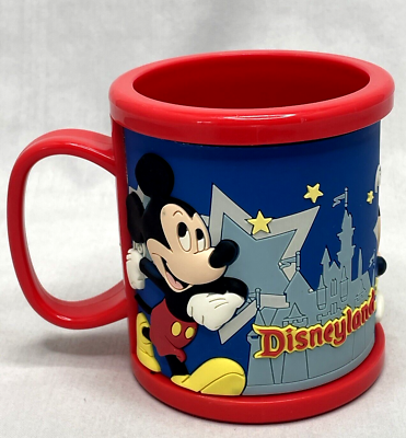 Vintage Walt Disney Disneyland Mickey Mouse Plastic 3D Rubber Mug