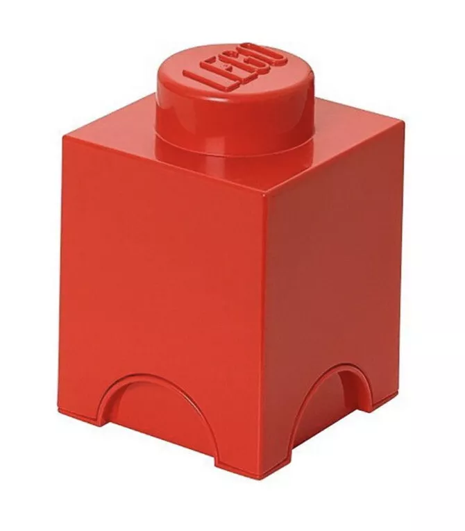 LEGO Red Single Storage Block Brick Box LEGO Collection