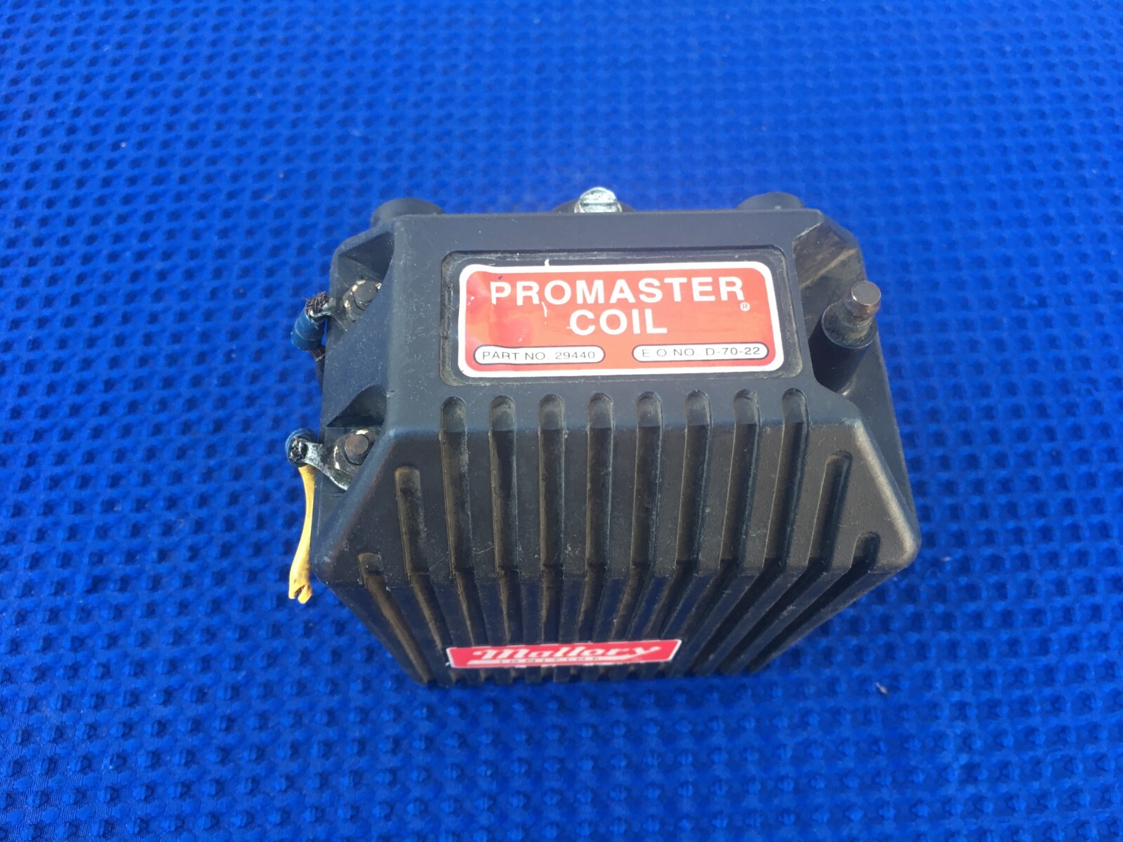 Vintage Mallory Promaster Ignition Coil 29440 With Mount Rat Rod