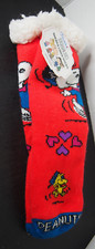 NEW Peanuts Sherpa Lined Socks Soft Warm Non-Slip One Size
