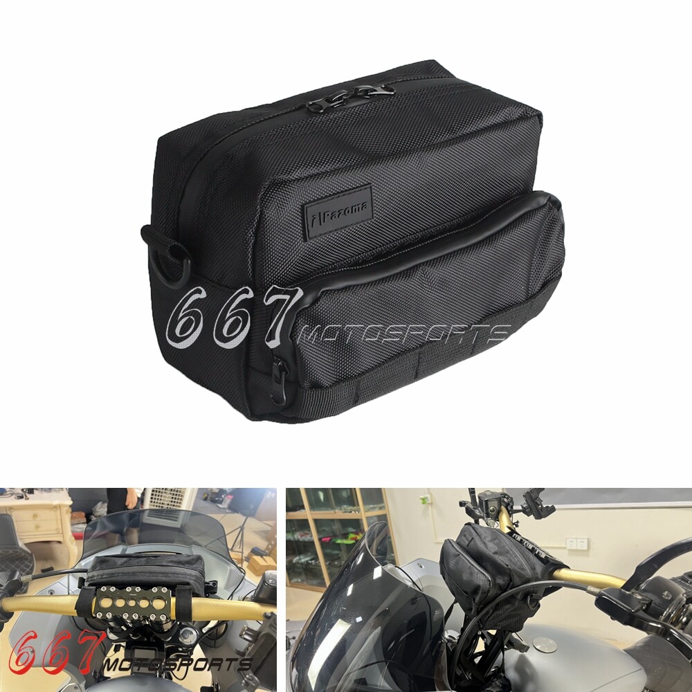 T-Bar Handlebar Bag For Harley Softail Dyna Street Bob Low Rider FXLRS ...