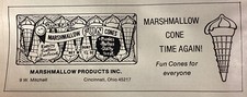 Marpro Candy Print Ad Original Vintage 1980 Rare VHTF Marshmallow Cone Cincinnat