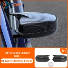 Both Sides Carbon Fiber Mirror Covers For 2011-2023 Dodge Charger Accessories US