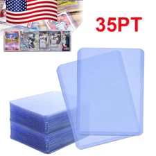 Hard Plastic 3"x4" Top Loaders Toploads Card Sleeve For 35pt Sports Trading Card
