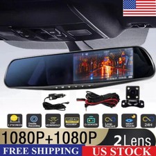 HD 1080P Car Dual Lens Dash Cam 4.3" DVR Recorder Front Rear Camera Night Vision