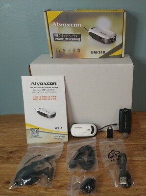 Wireless Lapel Mic for Computer, Alvoxcon USB lavalier Mic System  UM-310