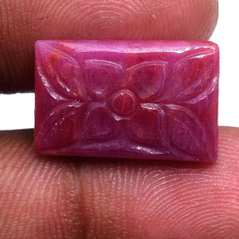 12.50 Cts Natural Ruby Untreated Rare Moghul Carved Exclusive Loose Gemstone - Image 4 of 4