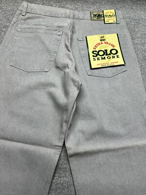 Vintage 90s Solo Semore Jeans Straight Leg Baggy Skater Gray 32x31