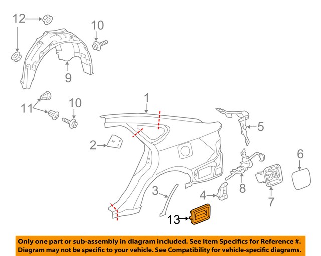 TOYOTA OEM Quarter PanelPressure Vent 6294012170 eBay