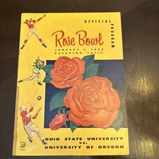 1958 Rose Bowl Vintage college football program Ohio State vs Oregon