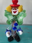 Murano Clown Italy Hand Blown Art Glass  Figurine 8.5" Tall