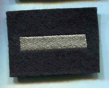 Feuerwehr Dienstgrad 1 Balken Silberlurex 23 x 57mm auf Filz (Fa534)