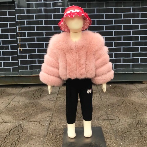Girls Real Fur Coat Girls Warm Winter Coat Fur Jacket Natural Fur Coat Clothing - Picture 20 of 53
