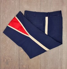 Men's VTG 50s Blue  Red Band Uniform Flared Pants Sz 38x26.5 1950s Craddock