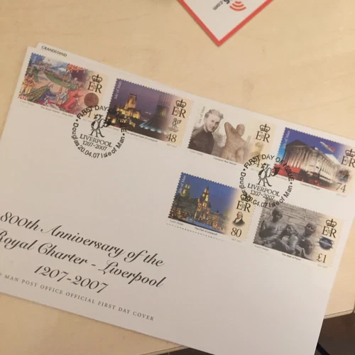Isle of Man FDC First Day Cover 2007 Liverpool Royal Charter 800th Ann. U/A WCP
