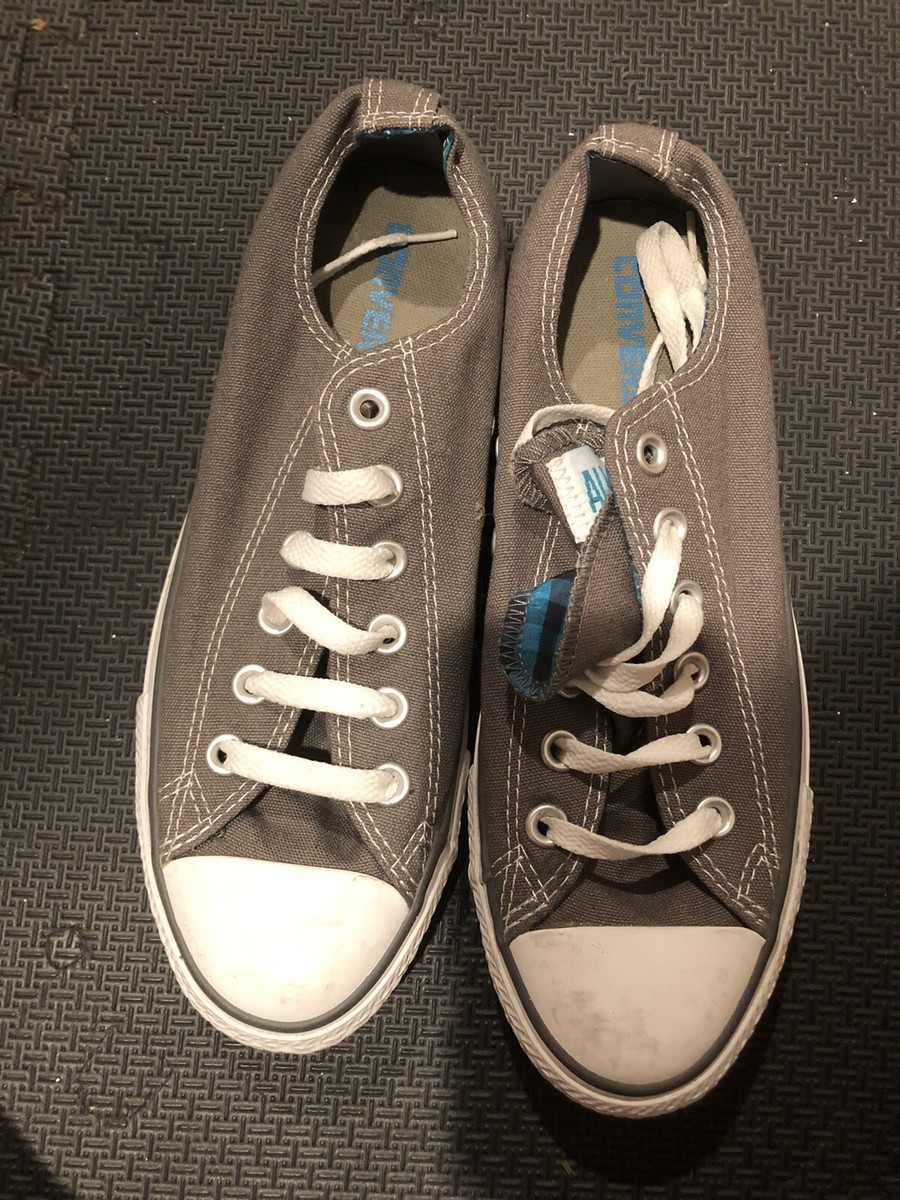 Worn Once Converse All Star Gray Plaid Punk Rock Grunge Sneakers-8