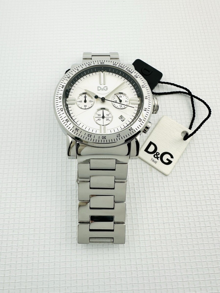 D&G GENTEEL DW0676 Silver Stainless-Steel Multifunction white dial