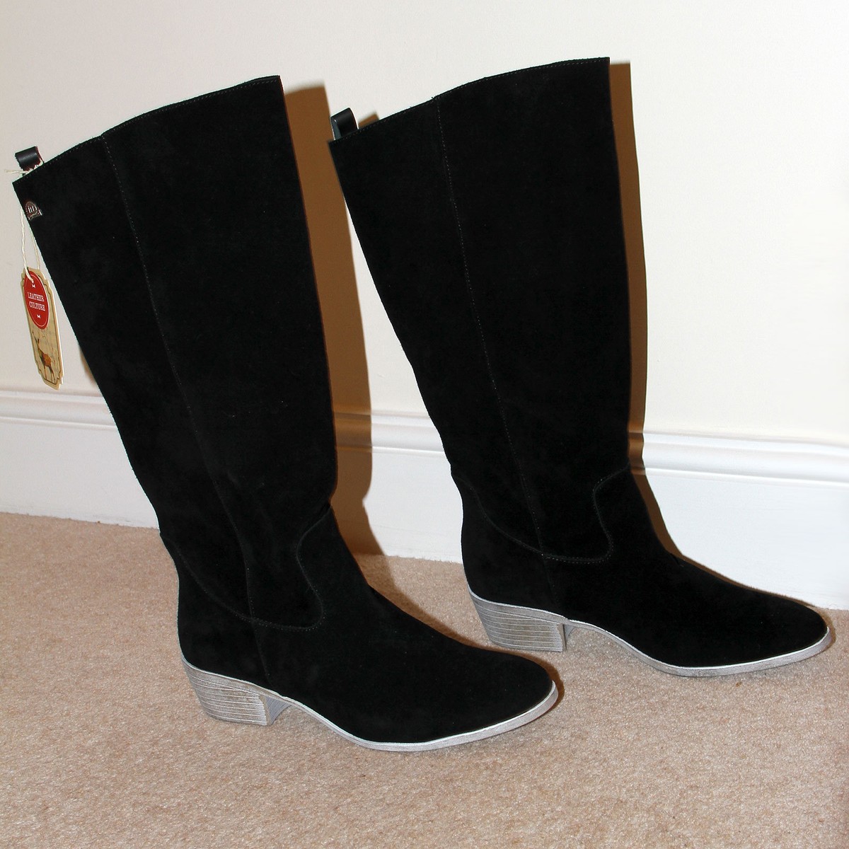 MTNG ORIGINAL BLACK SUEDE BOOTS BN SIZE EU 41 UK UK