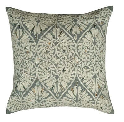 ARABIC FACING HAND GUIDED EMBROIDERED COTTON CUSHION COVER