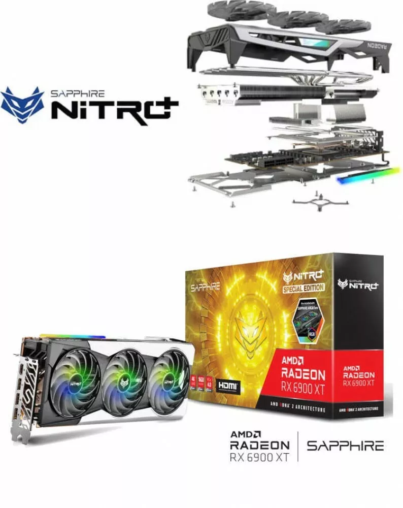 Sapphire Video Card NITRO+ Radeon RX 6900 XT OC SE PCI-Exp 4.0