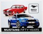 Ford Mustang Fifty Years TIN SIGN shelby vtg GT-500 metal garage wall decor 1993