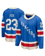 Men's Fanatics Adam Fox Blue New York Rangers Centennial Breakaway Jersey 2XL
