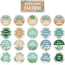 Eucalyptus Affirmation Station Bulletin Board Set Positive Eucalyptus Classro...
