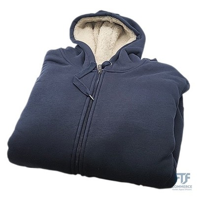 Herren Hoodie mit Sherpa-Futter und durchgehendem Reißversc XL Amazon Essentials