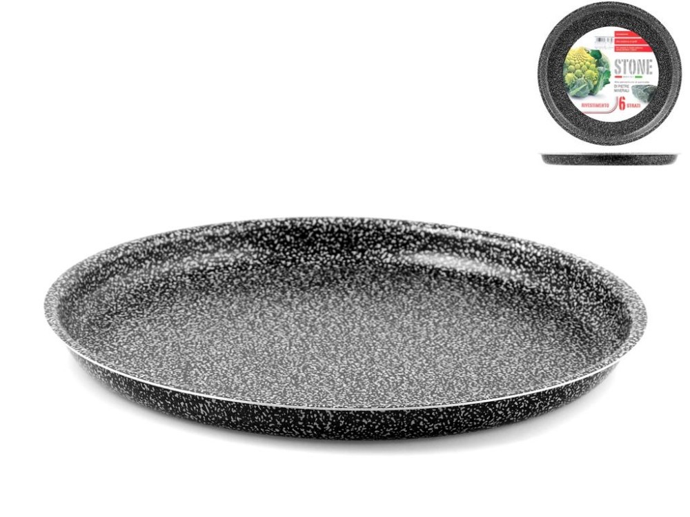 Mold Pizza Non-Stick 'Stone' Round Cm28 Home Aluminum