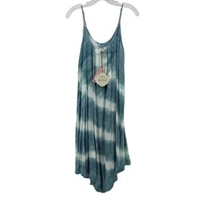 Knox Rose Dress MediumBlue Tie Dye Gauze Midi NWT Beach Vacation Summer