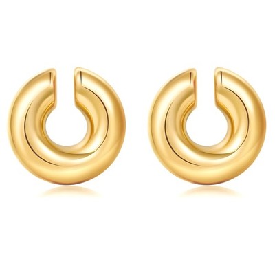 Grobe Ear Cuff Ohrringe für Damen ohne Piercing Ohr Clip Ohrringe 14K Gold Ohr C