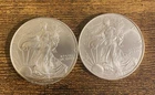 Lot Of 2- 2005 American Silver Eagle 1 Troy Oz. .999 Fine One Dollar  Coin