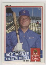 1985 Topps Hostess Cakes Atlanta Braves Food Issue Bob Horner #11 1p1