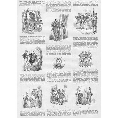 Die Bürgermeister Kostüm Bälle in Birmingham & Derby - antiker Druck 1891